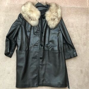 Authentic Vintage Leather TrenchCoat - Minx collar